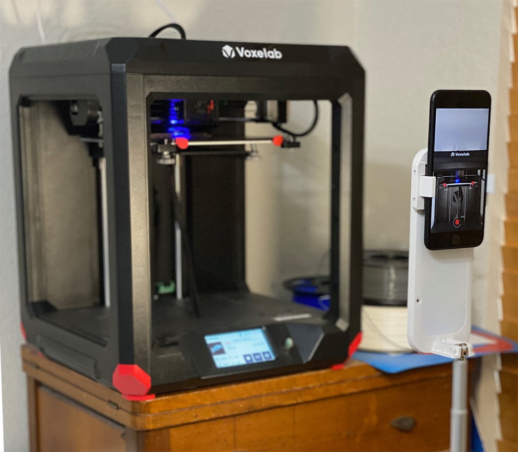 Olivia phone stand filming 3d printer