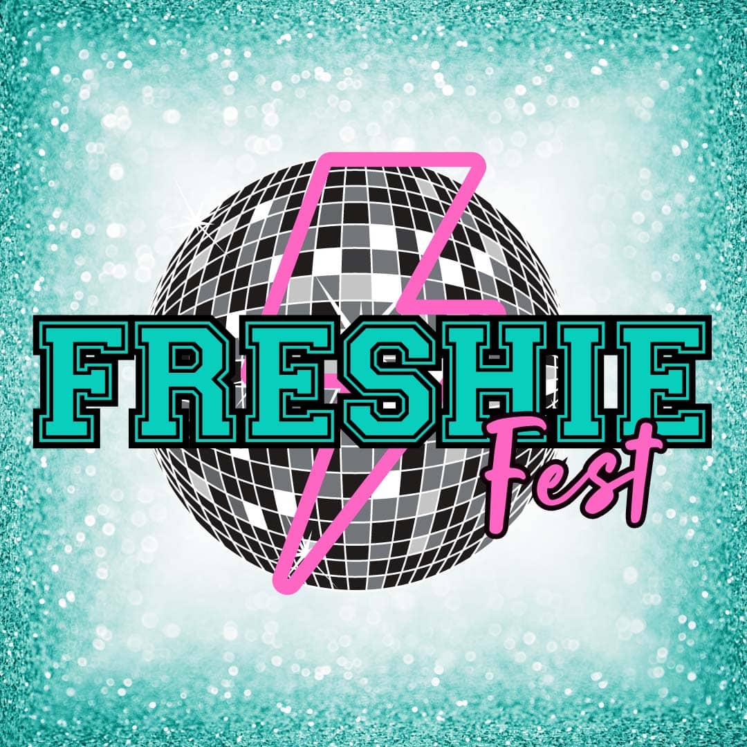 event flyer for freshie fest 2024, details at link