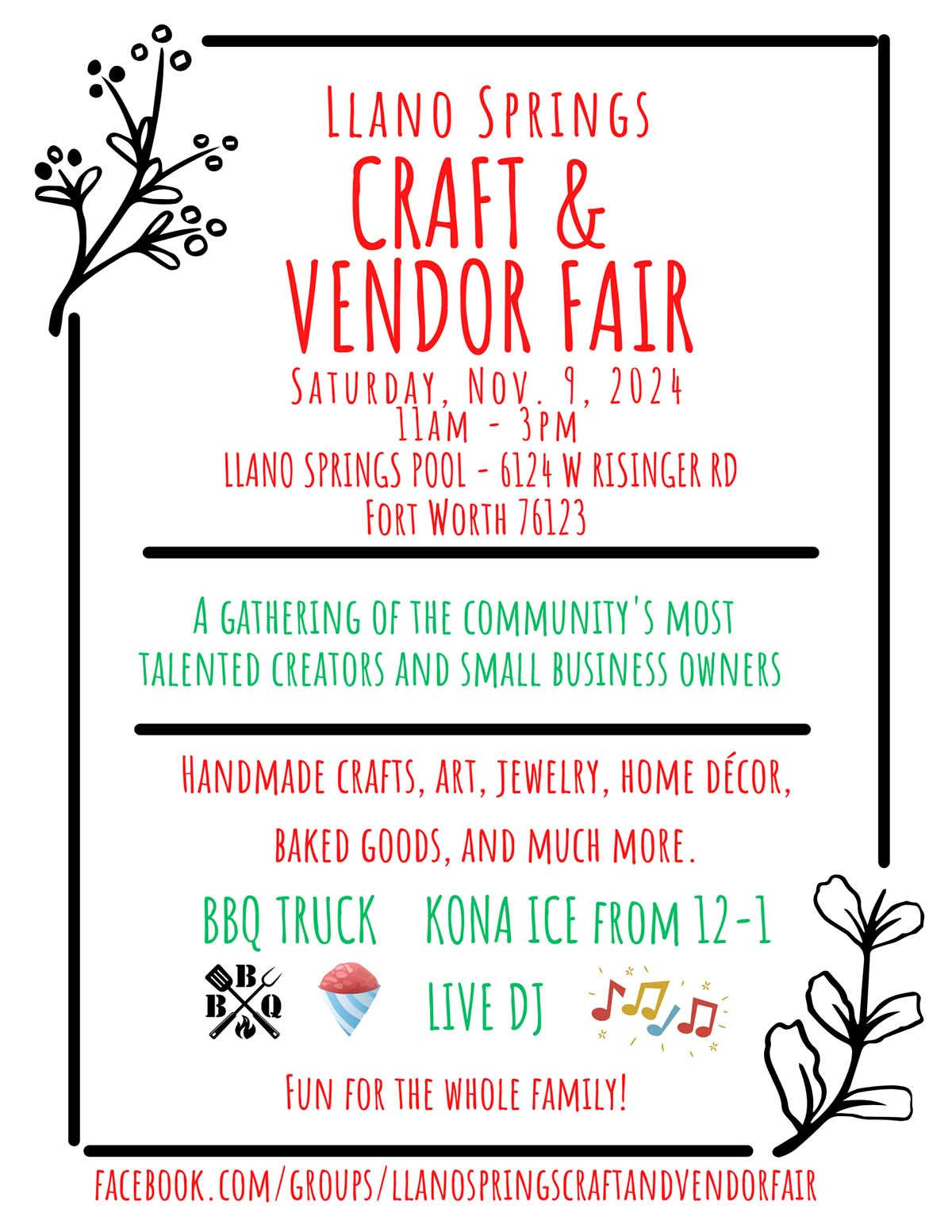 Llano Springs Craft and Vendor Fair