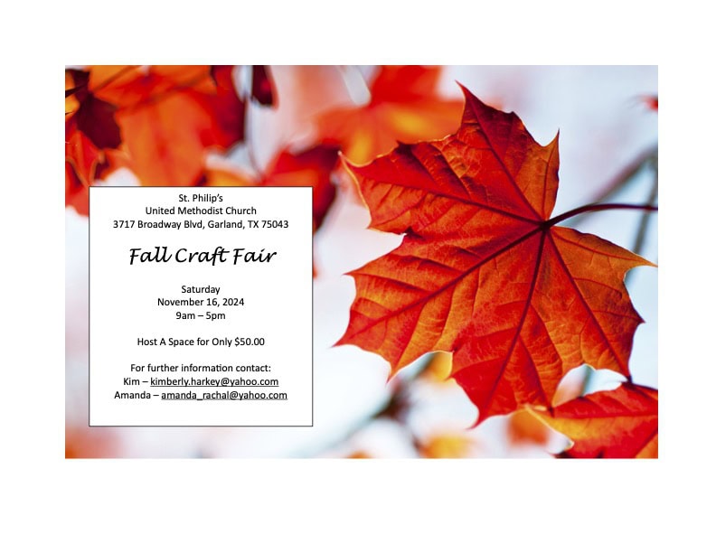 event flyer for St. Philips, details at link