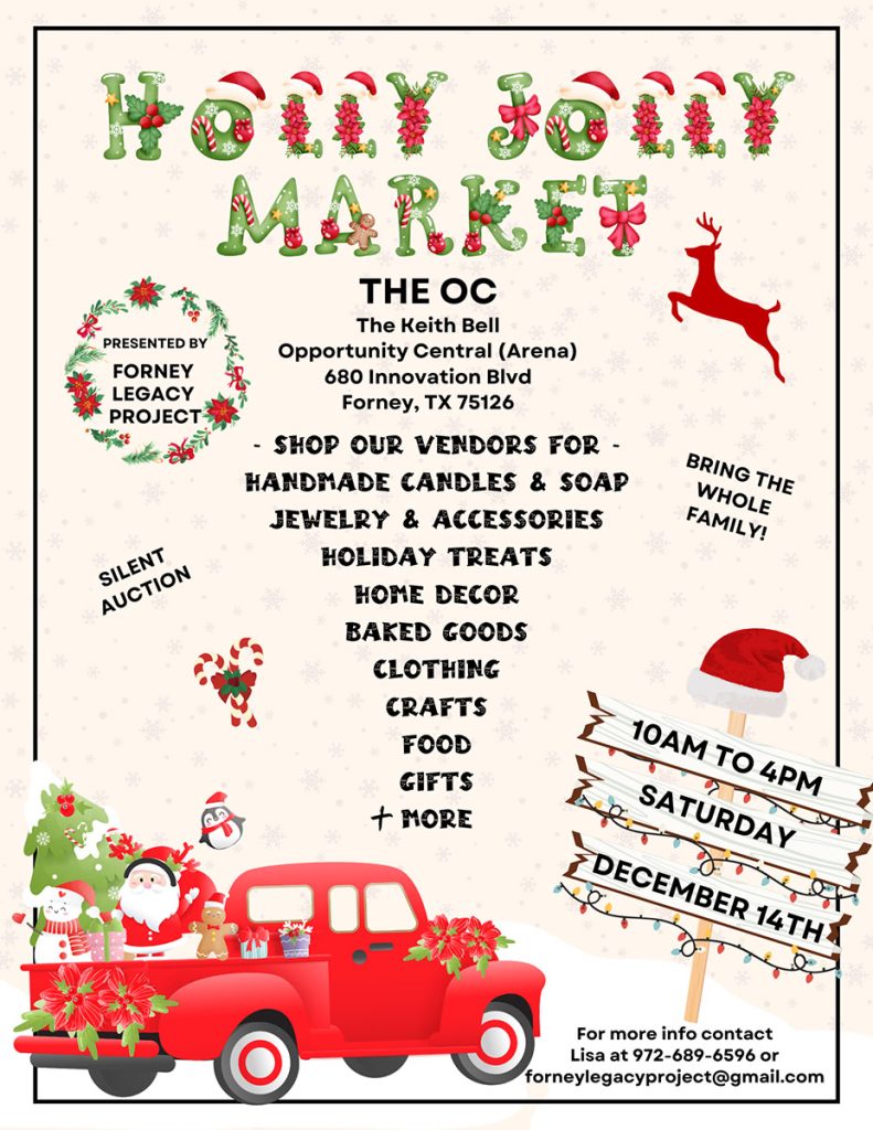 event flyer for Holly Jolly Market, details at link
