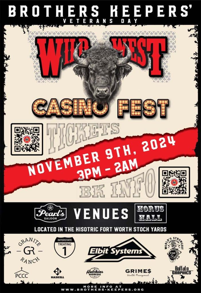 event flyer for wild west casino fest, details at link