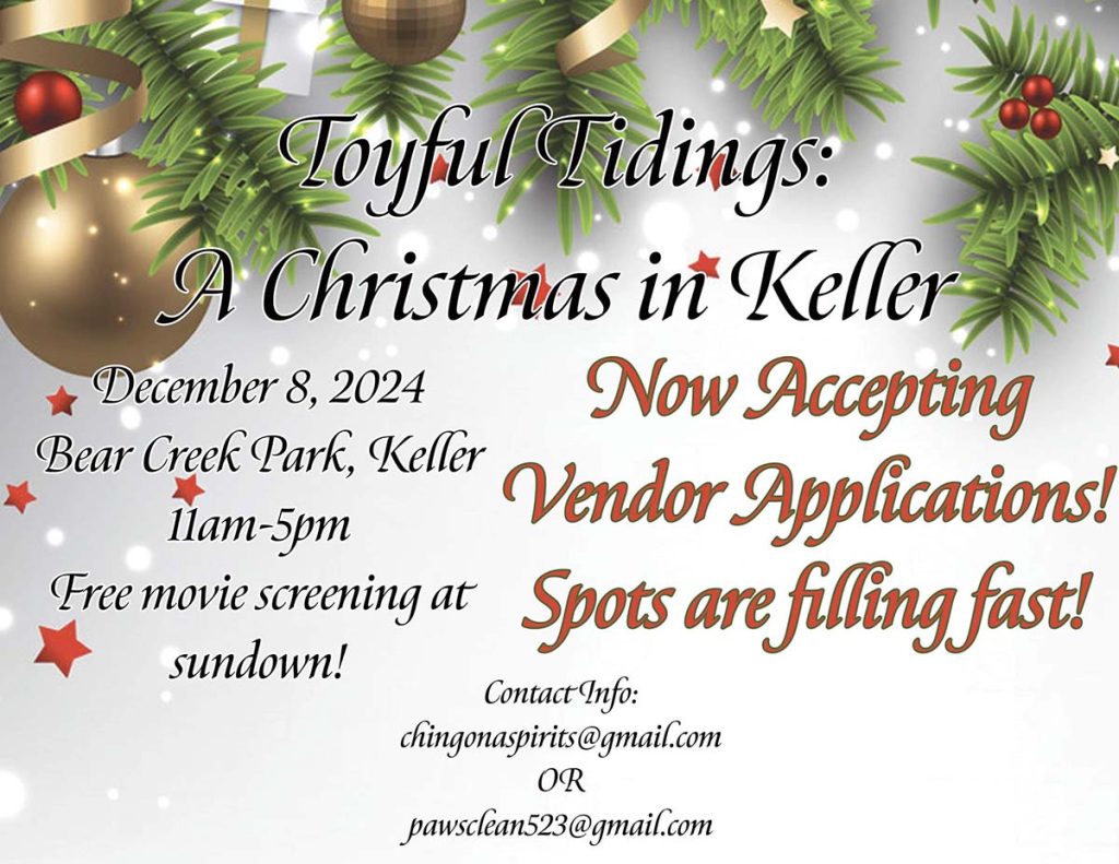 event flyer for toyful tidings, details at link