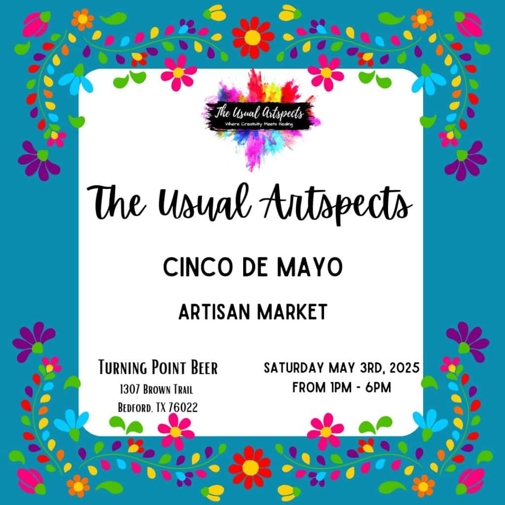 event flyer for usual artspects cinco de mayo, details at link