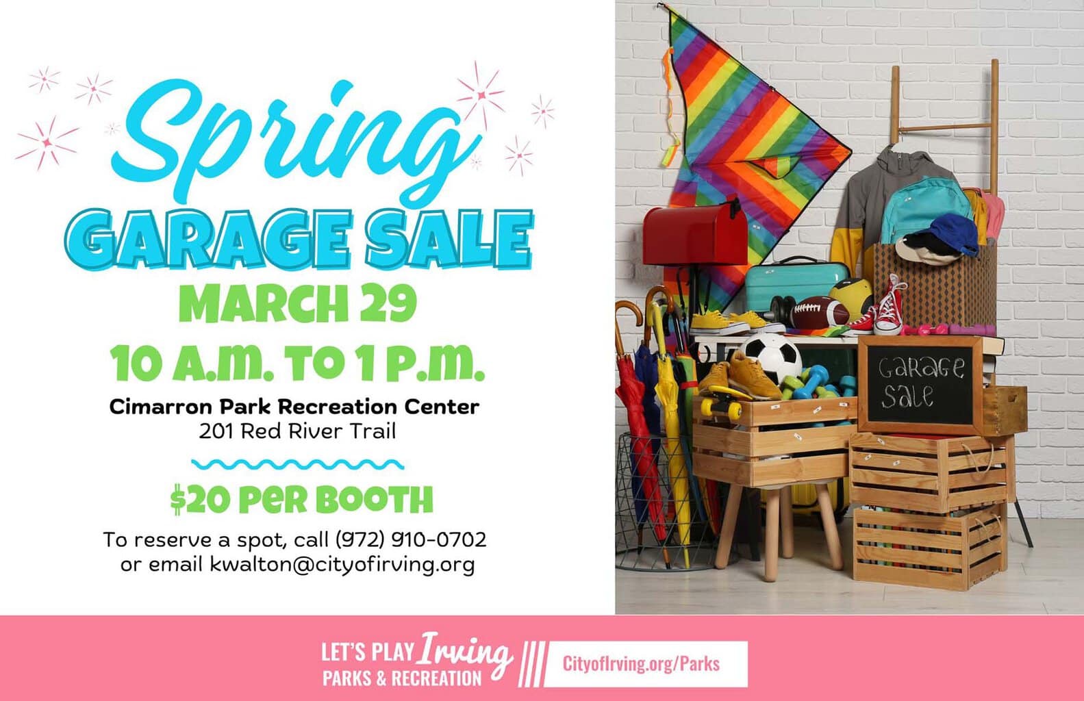 event flyer for Spring Garage Sale Irving, details at link