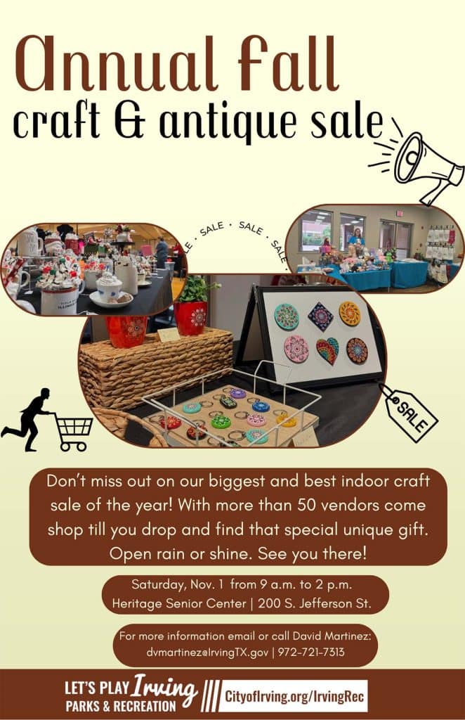 event flyer for heritage annual craft fair, details at link