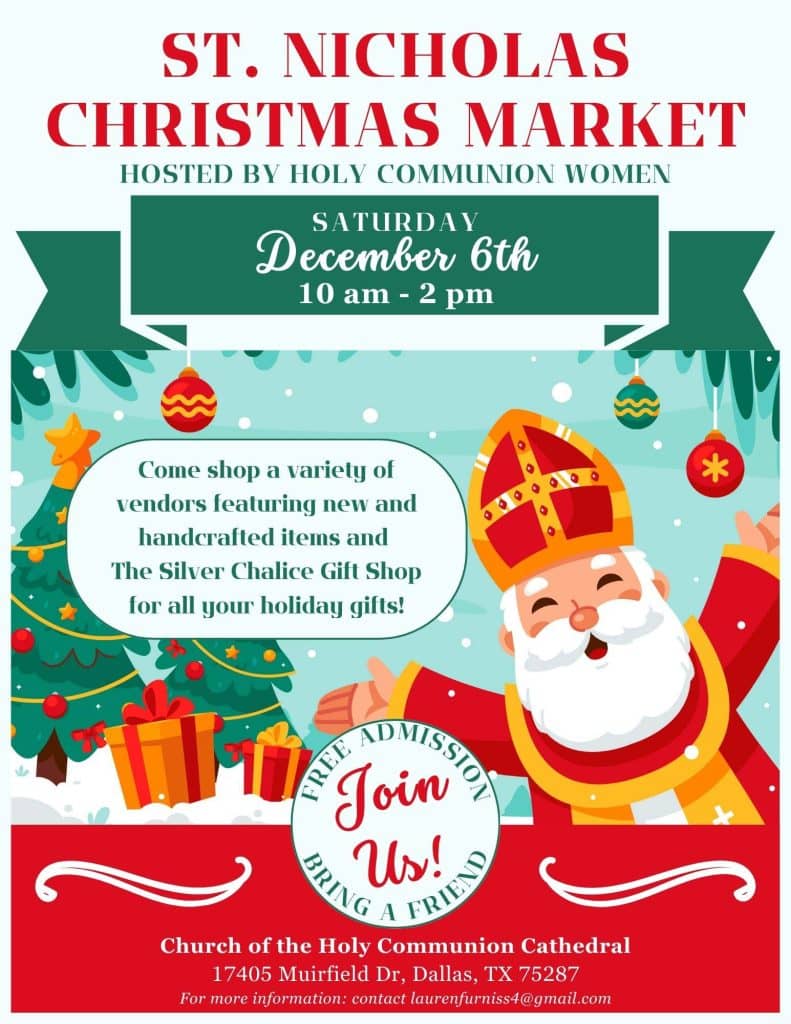 event flyer for St Nicholas Christmas Market, details at link