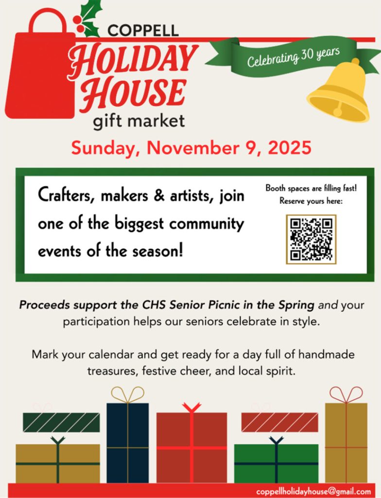 event flyer for Coppell Holiday House, details at link