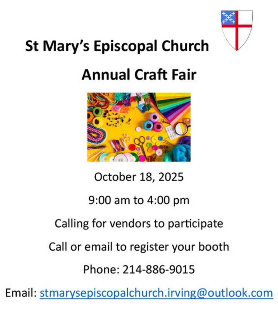event flyer for St Marys annual craft fair, details at link