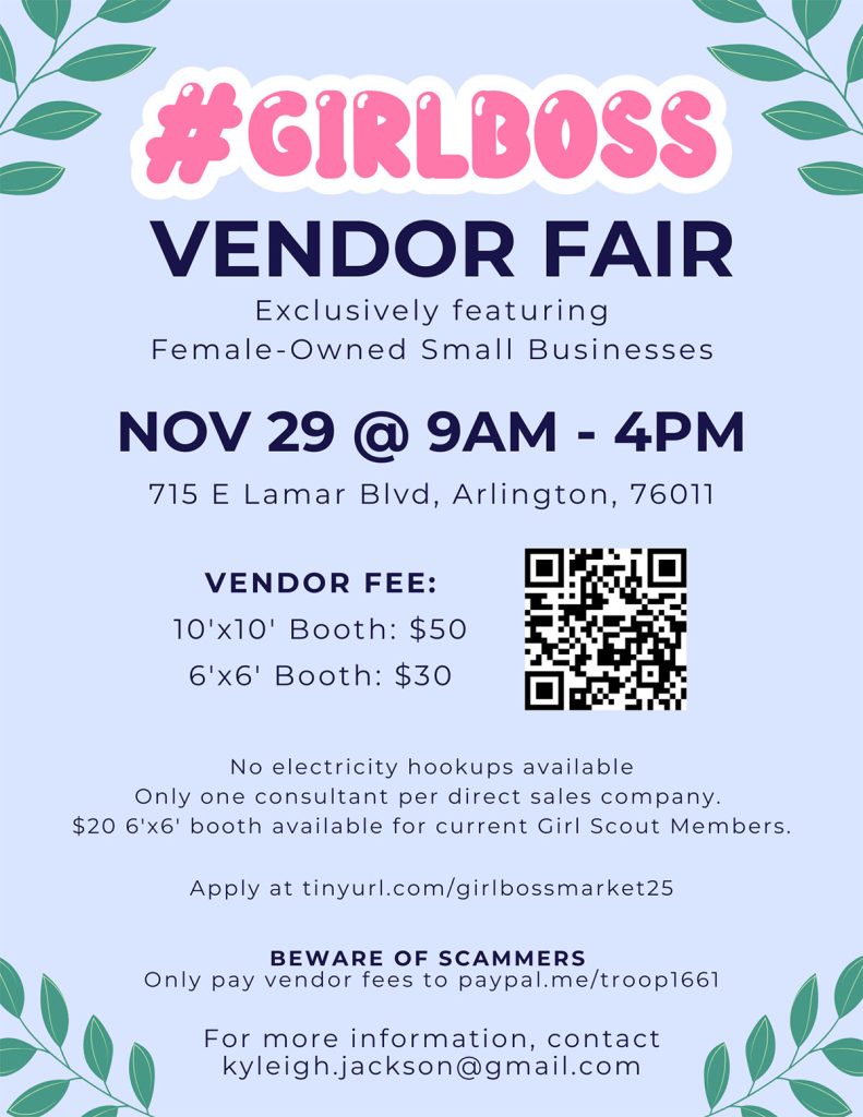 event flyer for girl boss, details at link