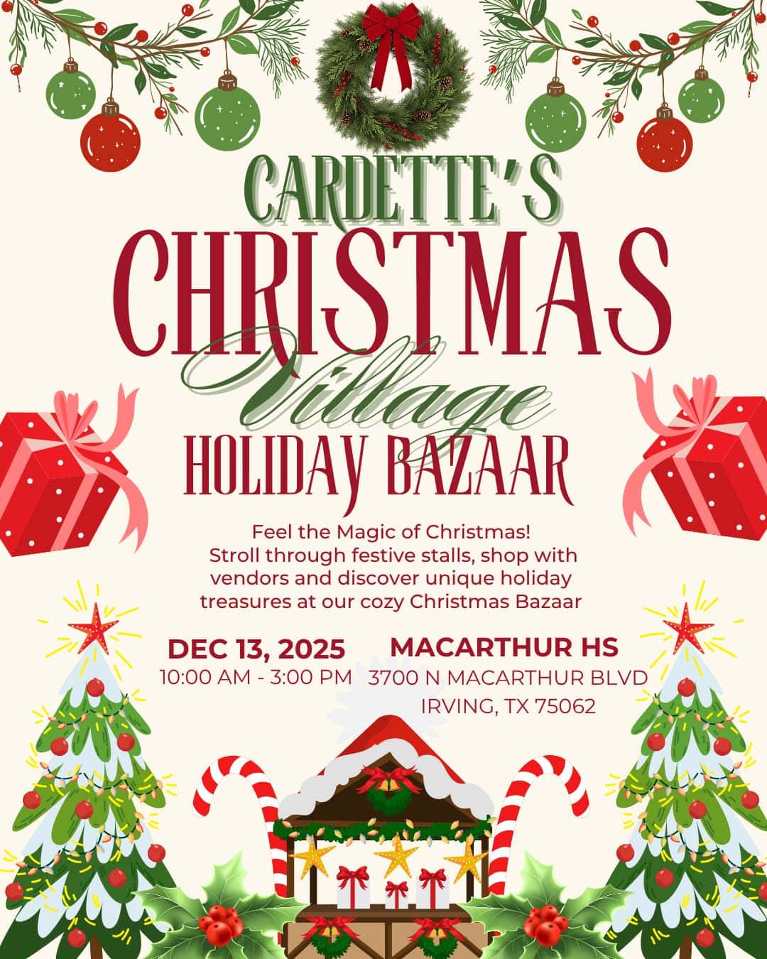 Cardette’s Christmas Village: Holiday Bazaar