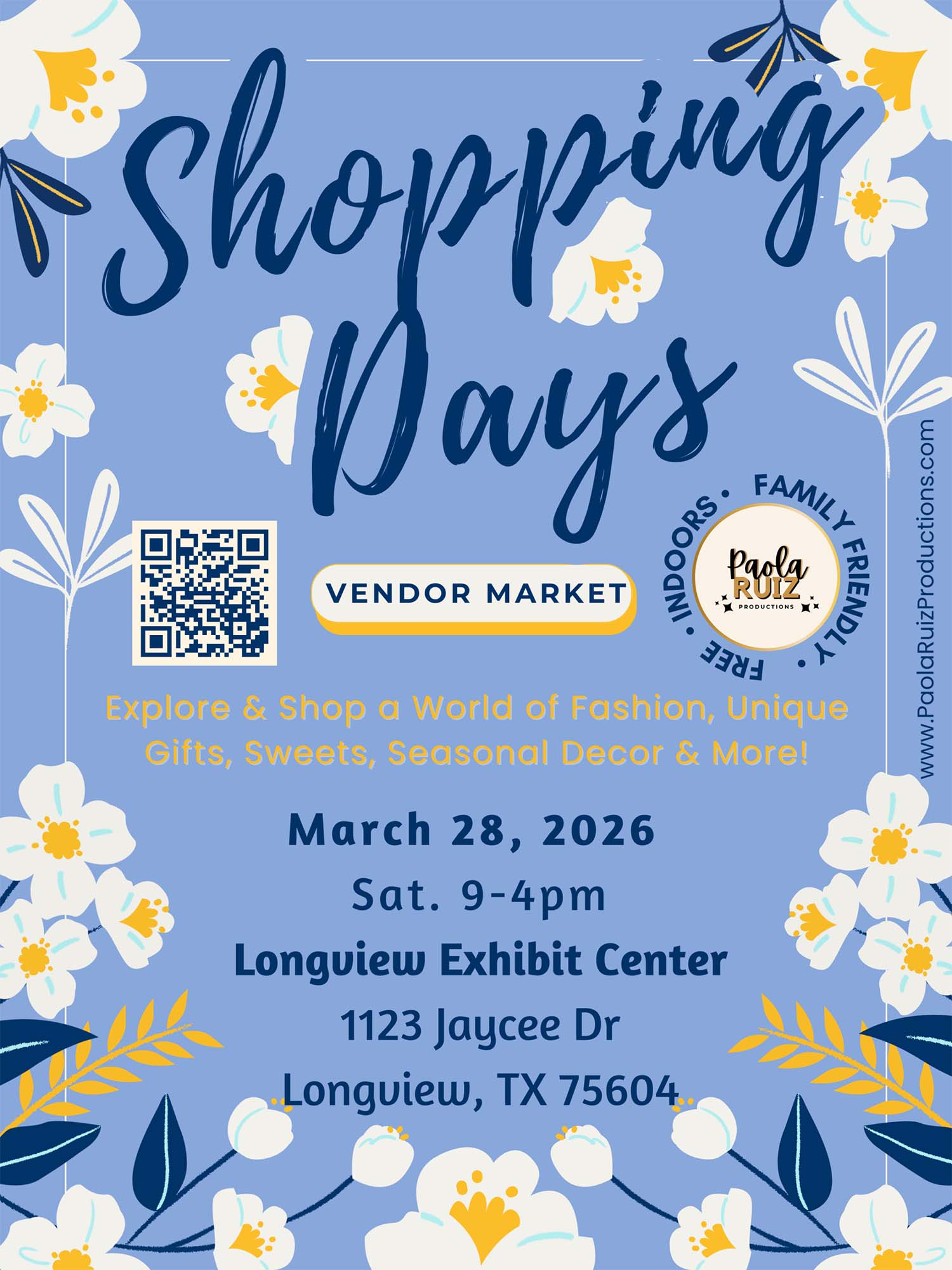 Shopping Days Vendor Market – Spring Edition in Longview, TX