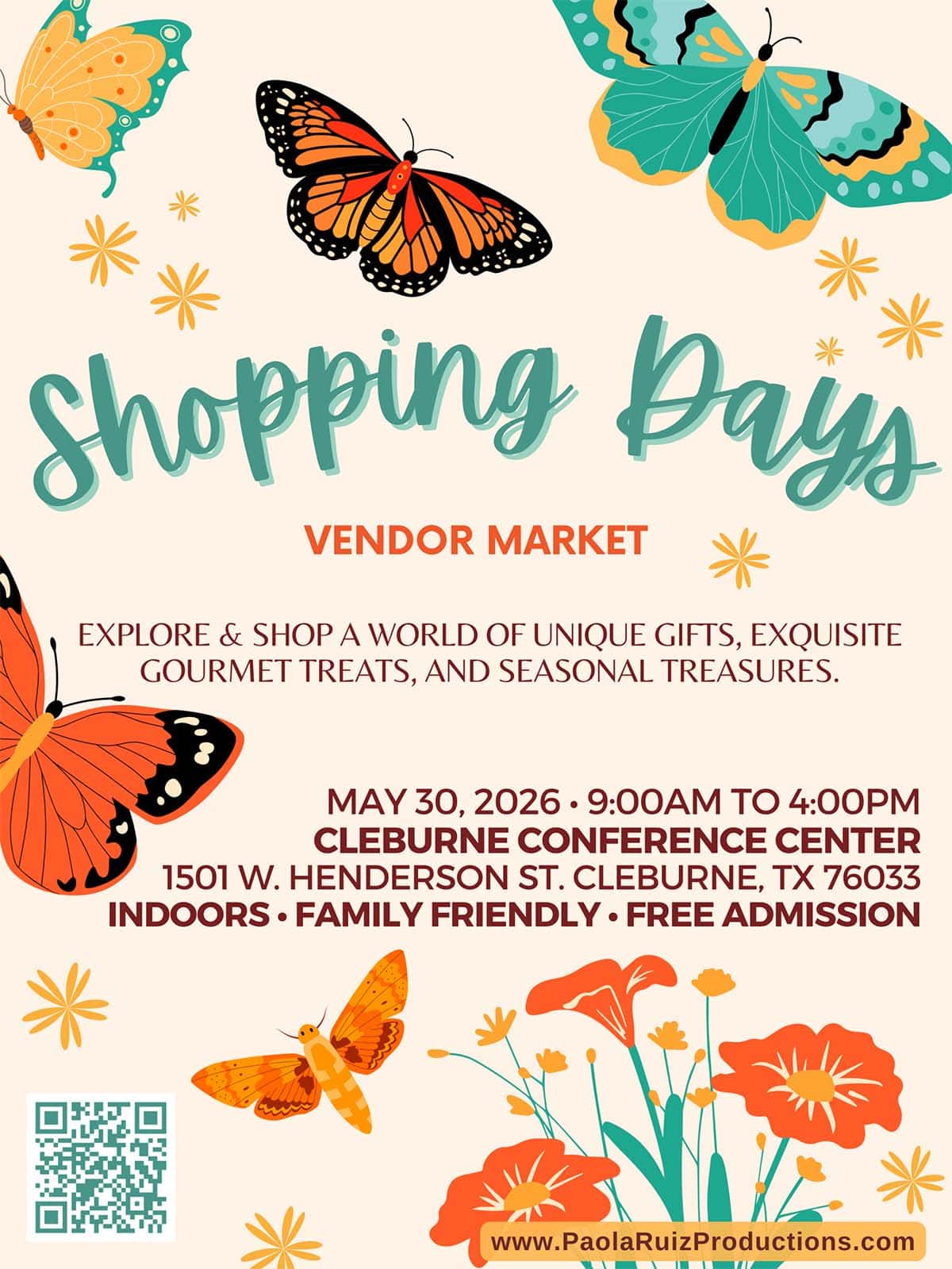 Shopping Days Vendor Market – Spring Edition in Cleburne, TX
