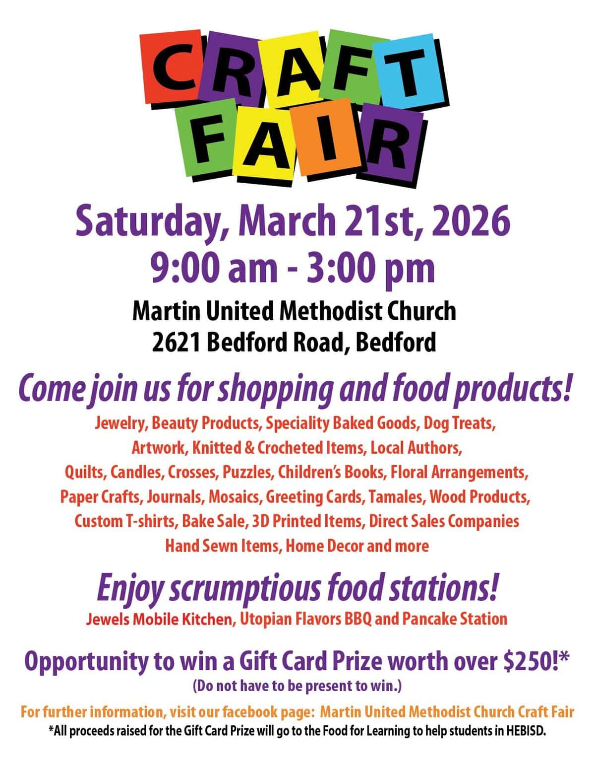 Martin United Methodist Craft Fair