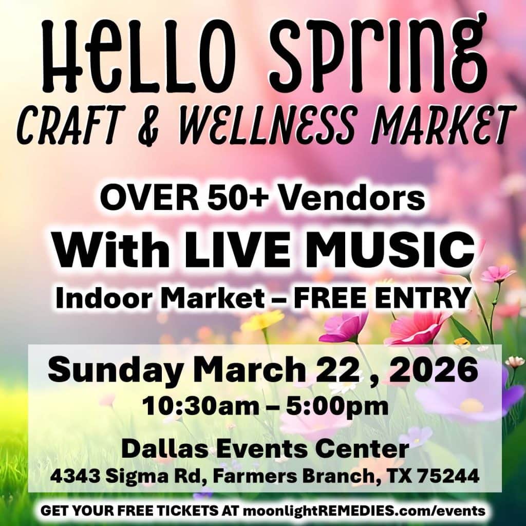 event flyer for Hello Spring craft & wellness, details at link