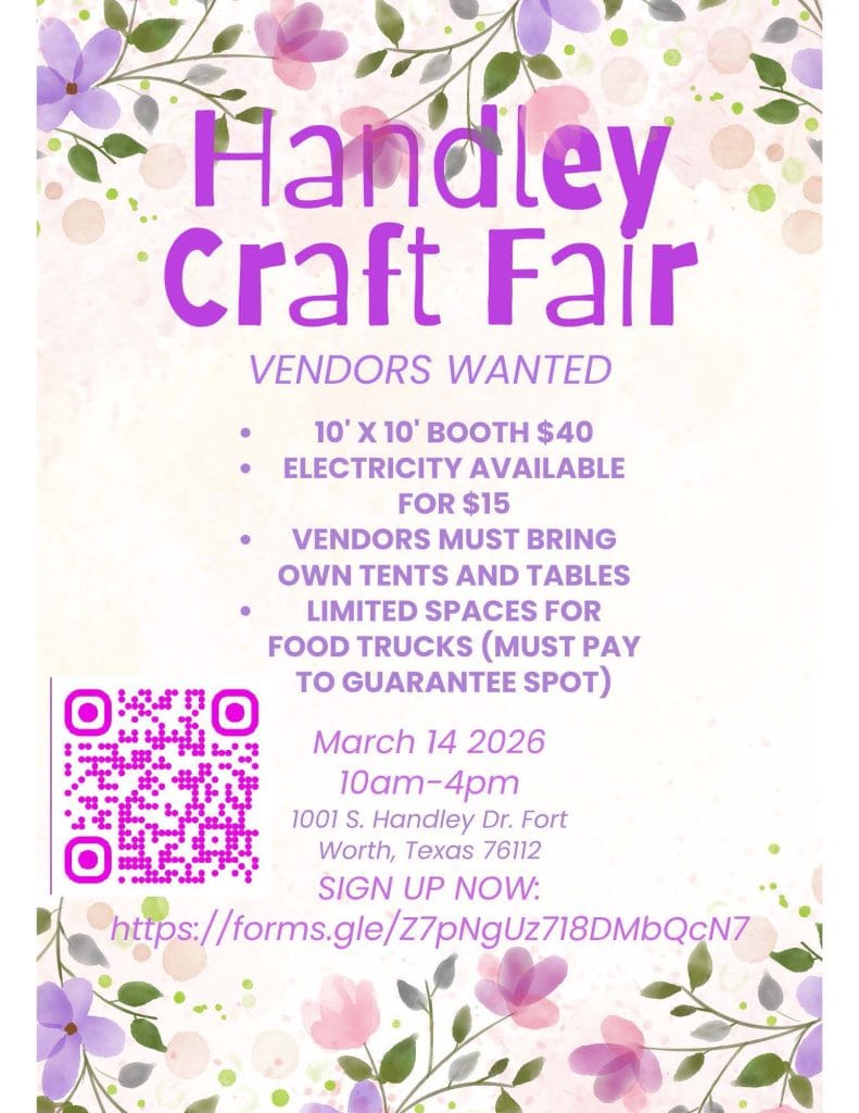 event flyer for Handley Craft Fair, details at link