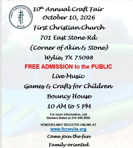 event flyer for 10th annual craft fair, details at link