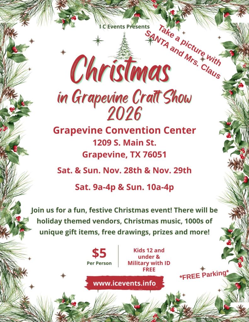event flyer for Christmas in Grapevine, details at link