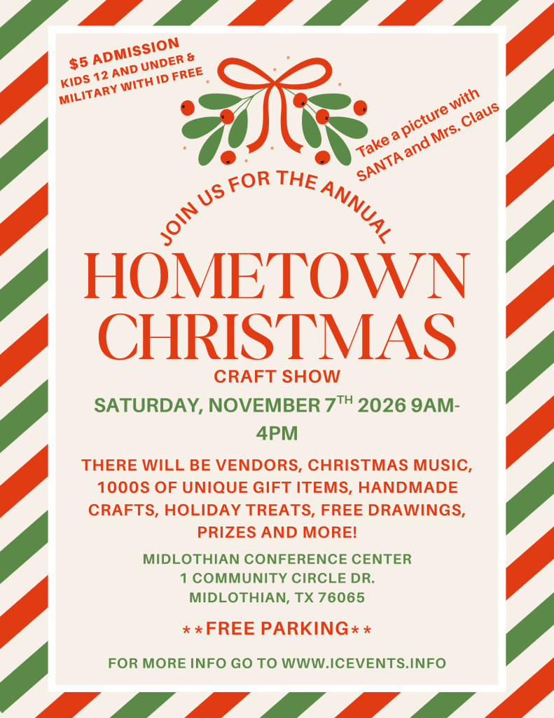 event flyer for hometown christmas, details at link