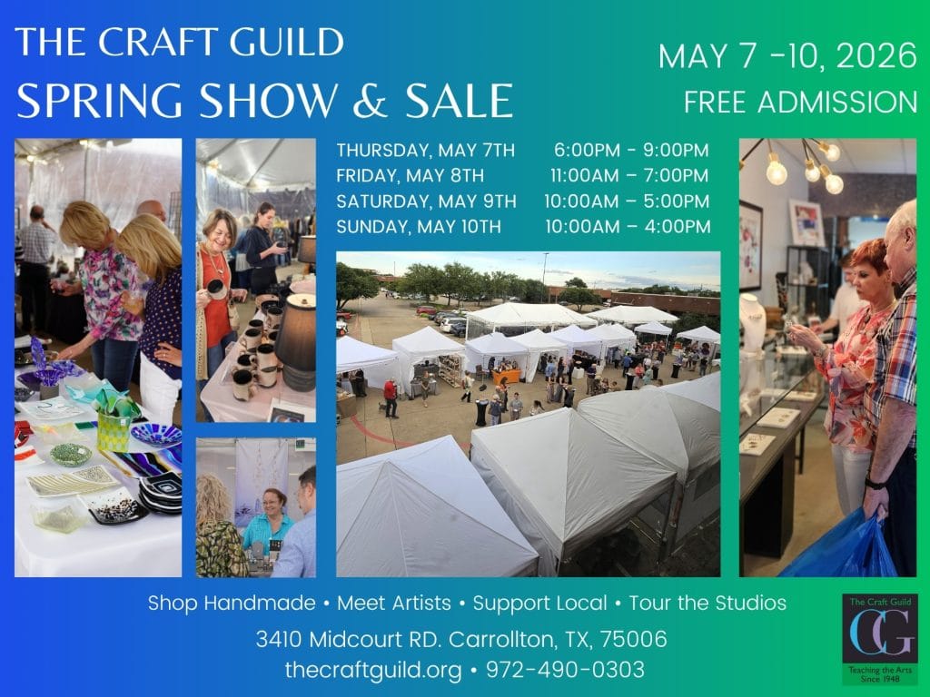 event flyer for the craft guild spring show and sale, details at link