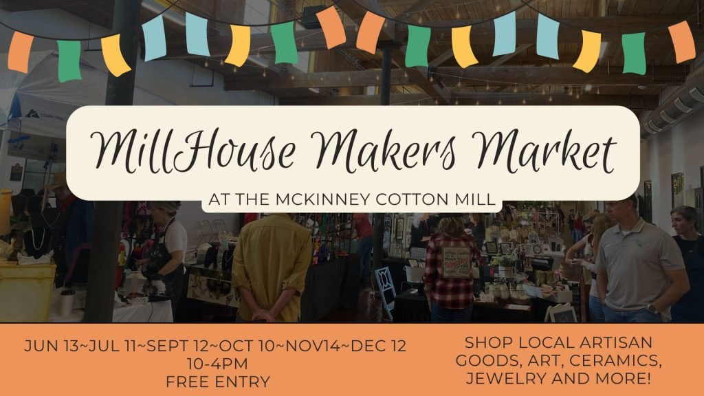 event flyer for millhouse makers market, details at link